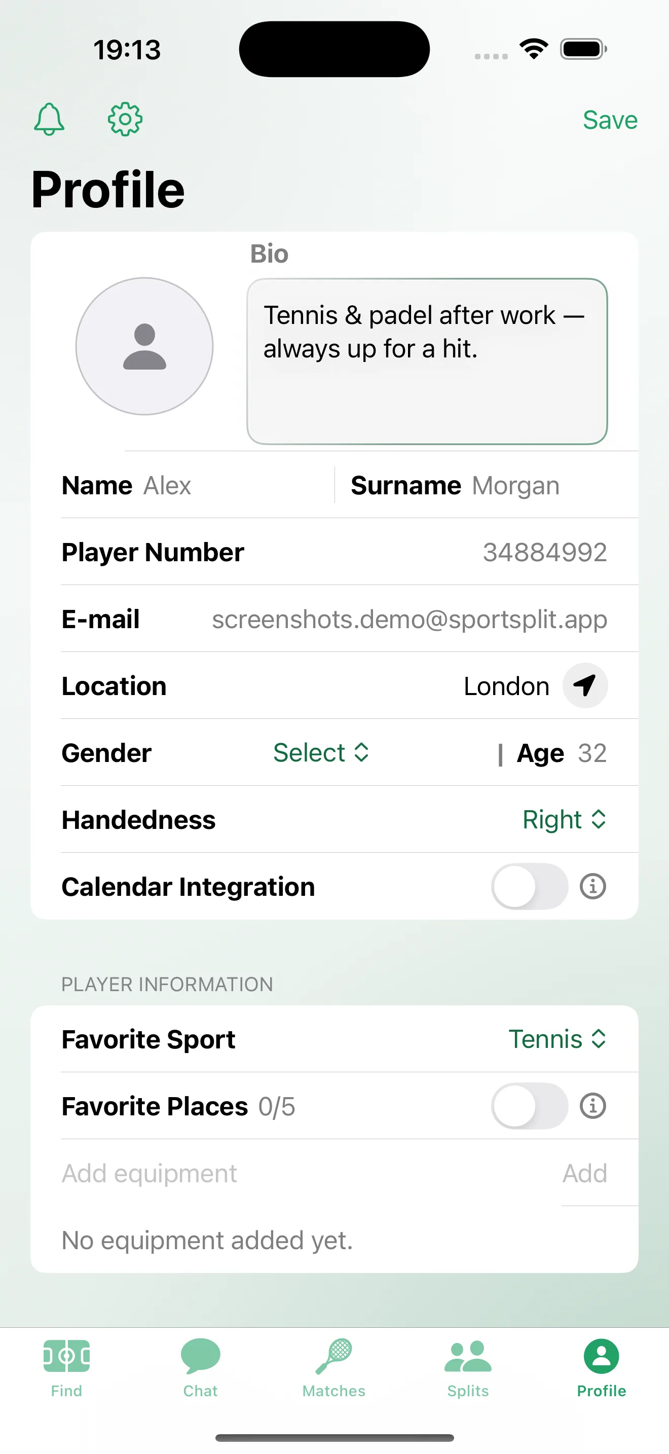 Sportsplit — Track your game