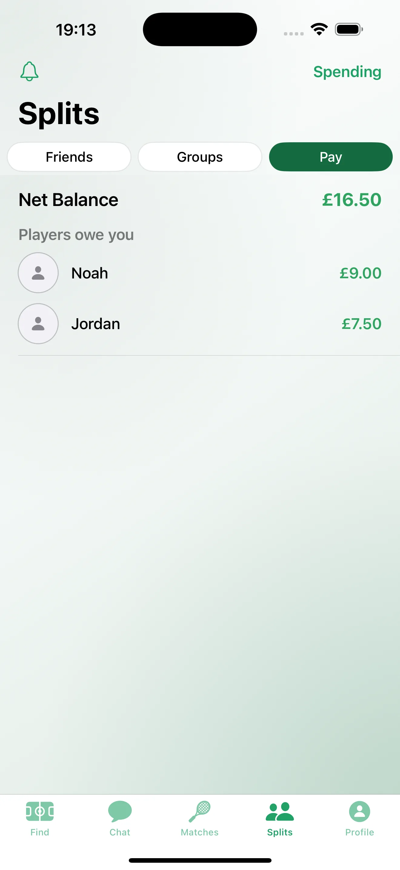 Sportsplit — Split the cost